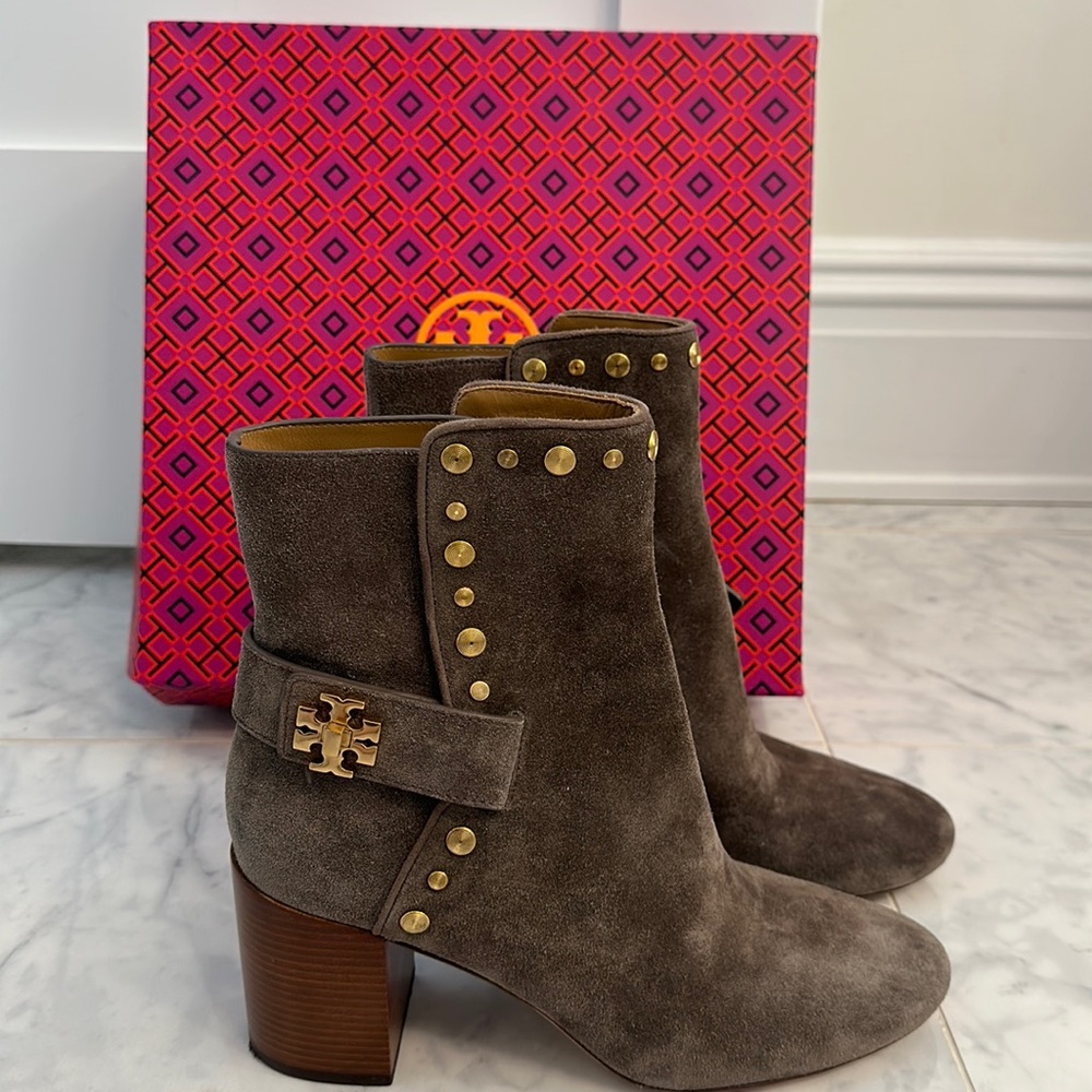NEW Tory Burch Sued Booties- 8 - barely worn